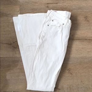 7FAM White Jeans with Rhinestones!!